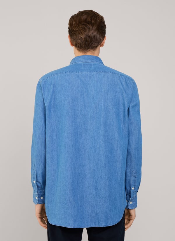 Façonnable Camisa Chambray Fit Regular