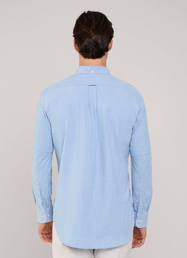 Façonnable Camisa Chambray Rayas Finas Fit Regular