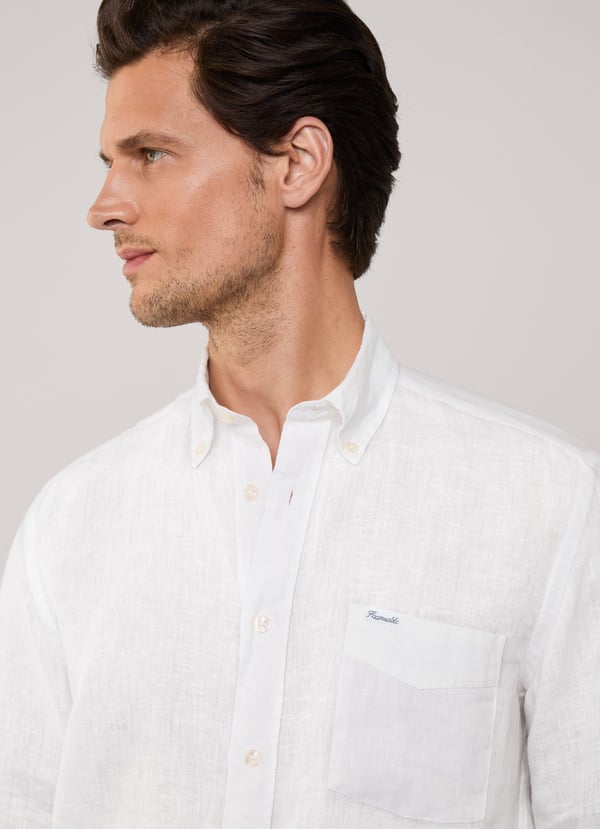 Façonnable Camisa De Lino Fit Regular