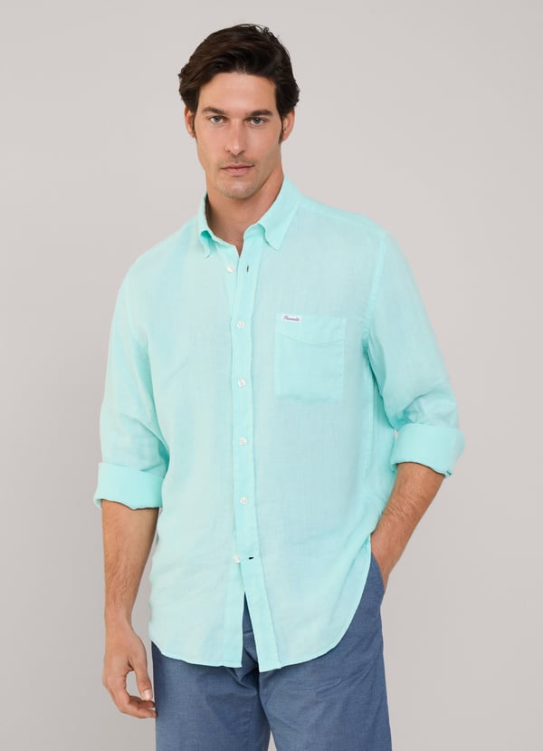 Façonnable Camisa De Lino Fit Regular