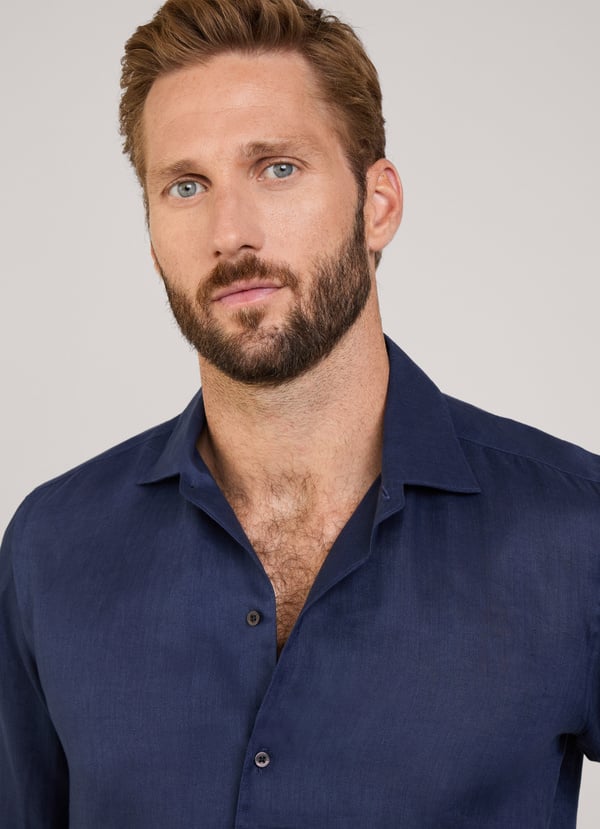 Façonnable Camisa De Lino Fit Regular