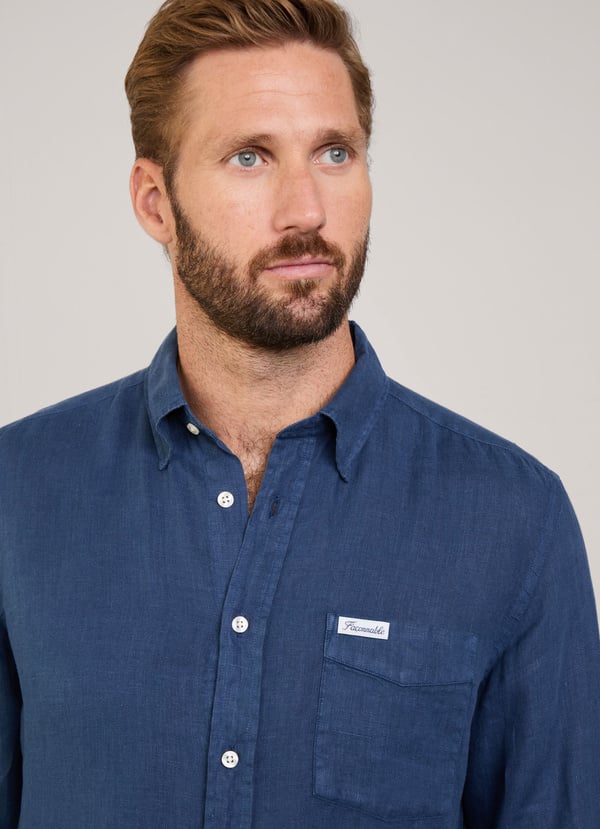 Façonnable Camisa De Lino Fit Regular