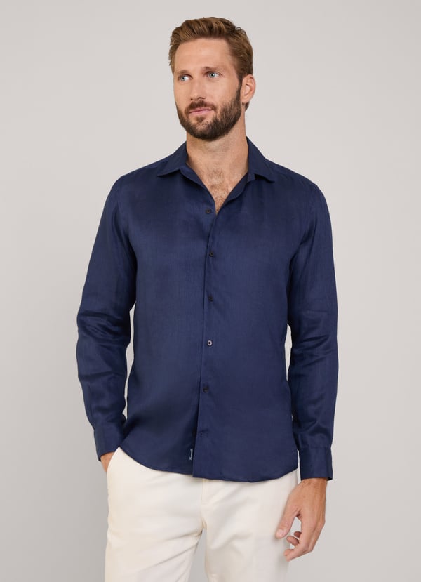 Façonnable Camisa De Lino Fit Regular