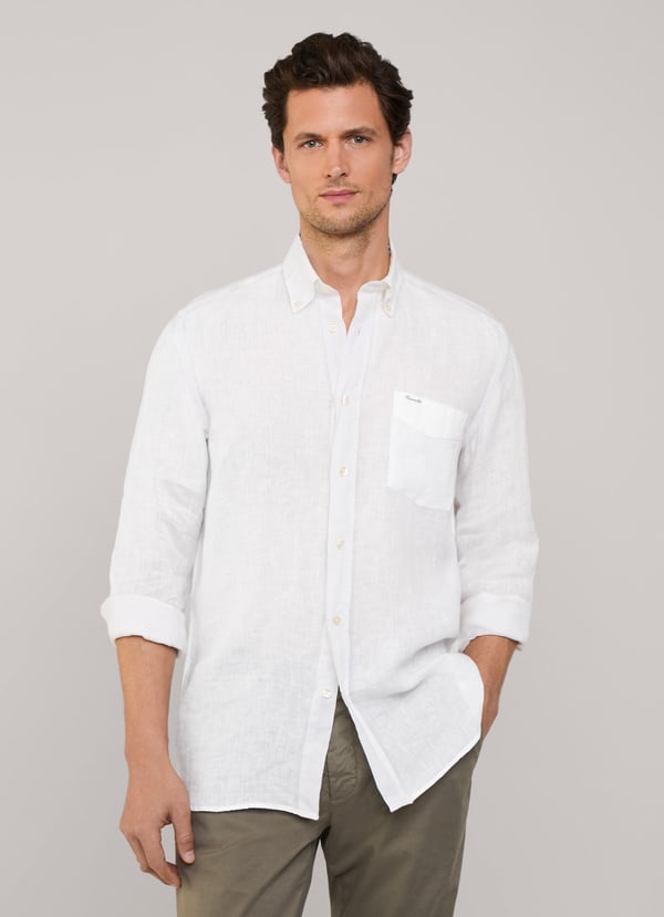 Façonnable Camisa De Lino Fit Regular