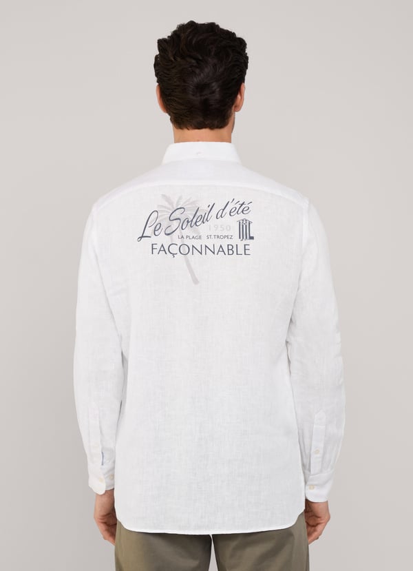 Façonnable Camisa De Lino Fit Regular