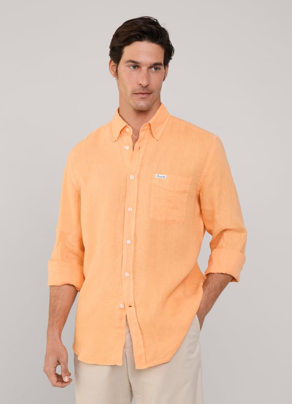 Façonnable Camisa De Lino Fit Regular