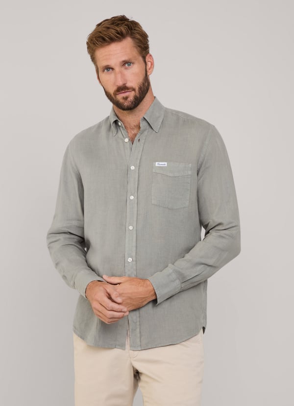 Façonnable Camisa De Lino Fit Regular