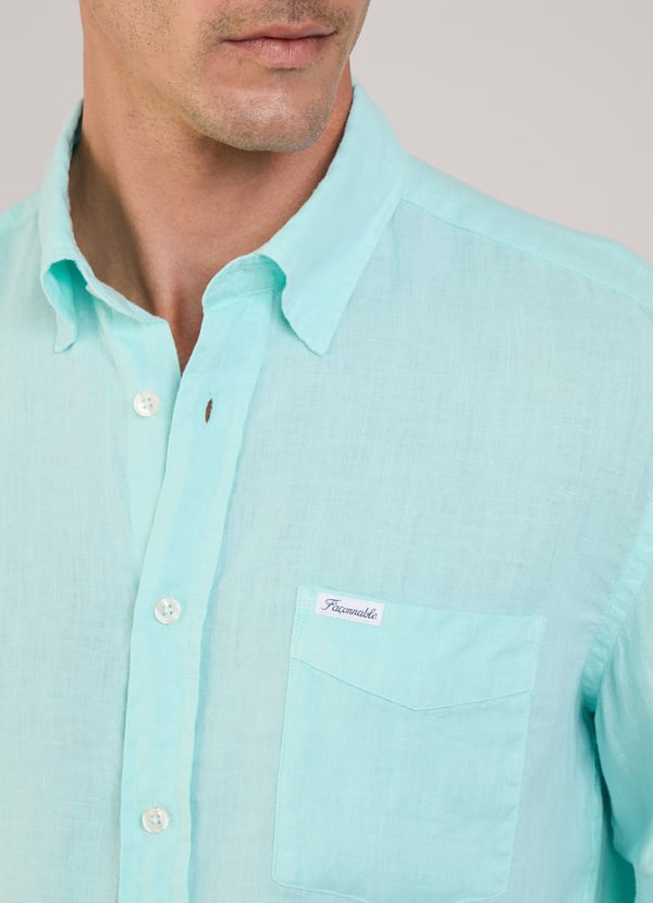 Façonnable Camisa De Lino Fit Regular
