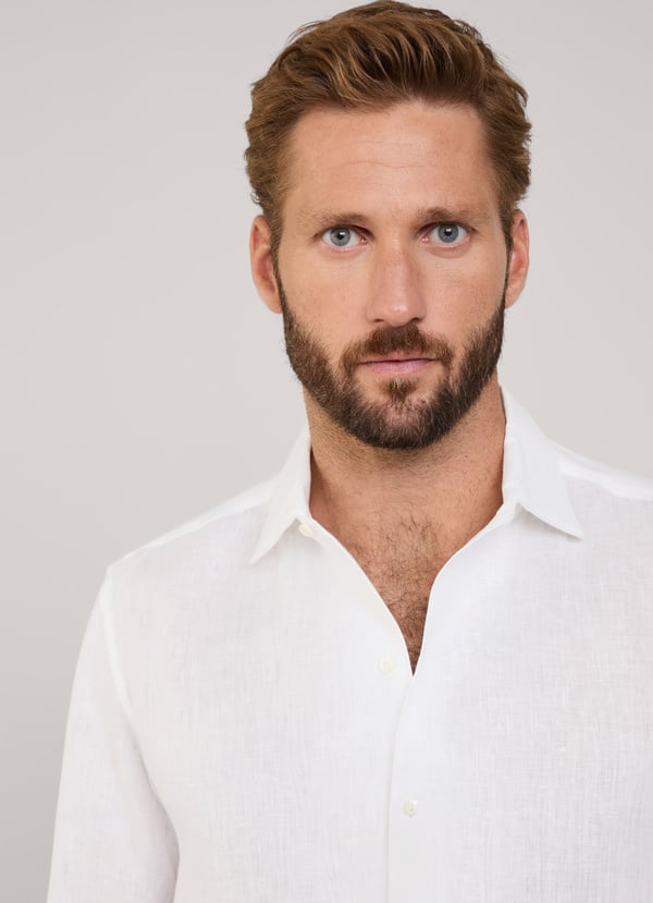 Façonnable Camisa De Lino Fit Regular