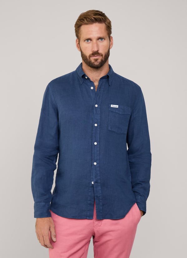 Façonnable Camisa De Lino Fit Regular