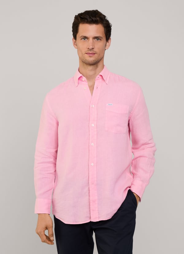 Façonnable Camisa De Lino Fit Regular