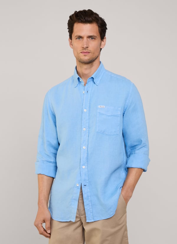 Façonnable Camisa De Lino Fit Regular