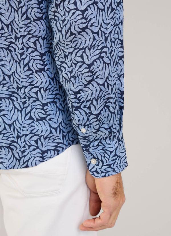 Façonnable Camisa De Lino Palmeras Fit Regular