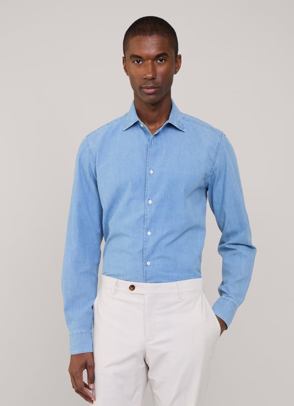 Façonnable Camisa Fil A Fil Fit Regular