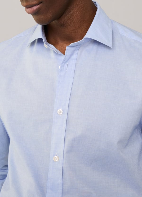 Façonnable Camisa Fil A Fil Fit Regular