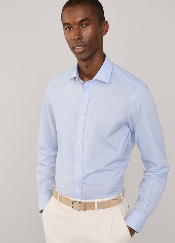 Façonnable camisa fil a fil fit regular