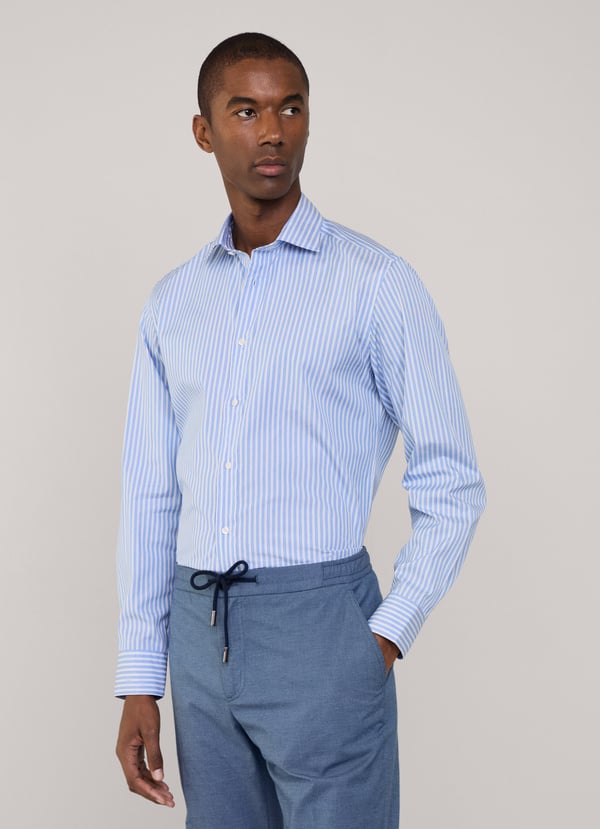 Façonnable Camisa Fil A Fil Rayas Fit Regular