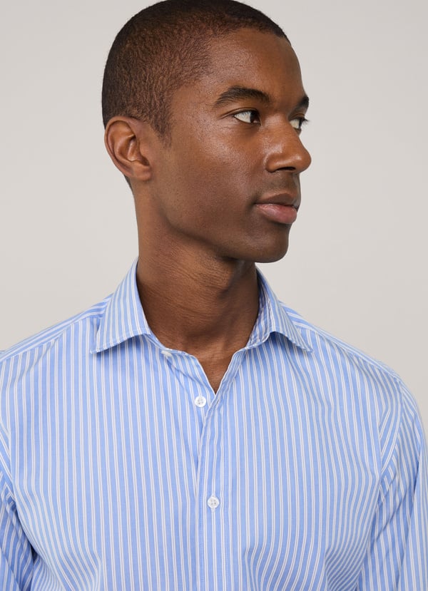 Façonnable Camisa Fil A Fil Rayas Fit Regular