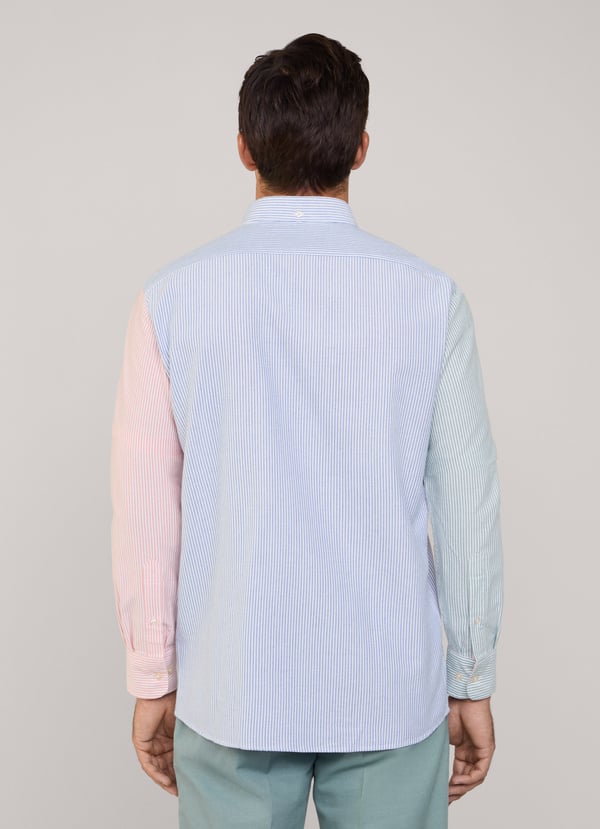 Façonnable Camisa Oxford Rayas Bengala Fit Regular