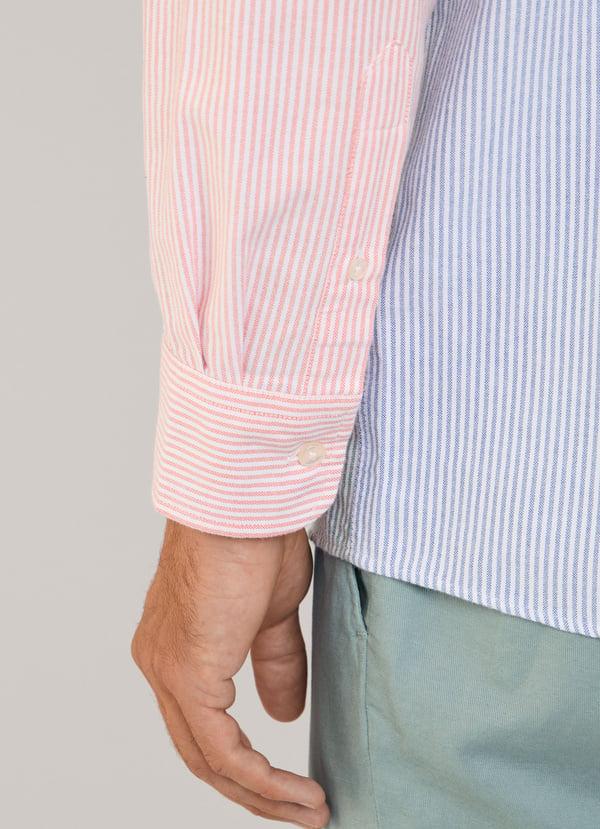 Façonnable Camisa Oxford Rayas Bengala Fit Regular