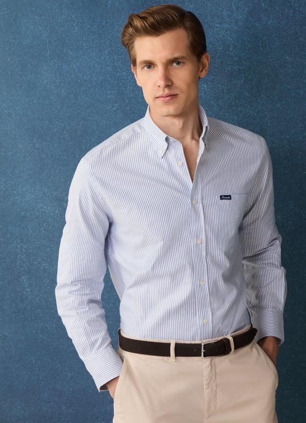 Façonnable camisa oxford rayas bengala fit regular