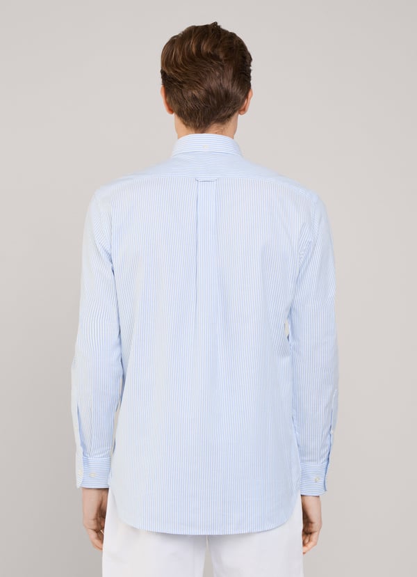 Façonnable Camisa Oxford Rayas Bengala Fit Regular