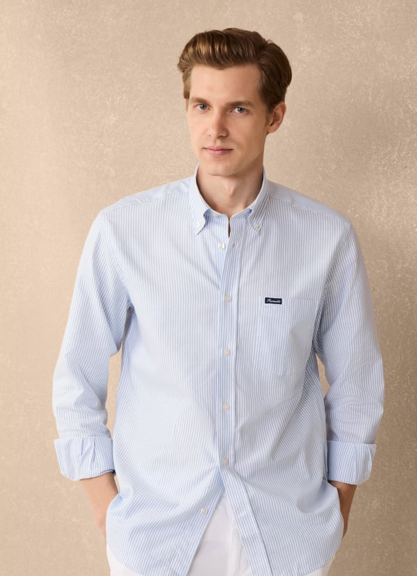 Façonnable camisa oxford rayas bengala fit regular