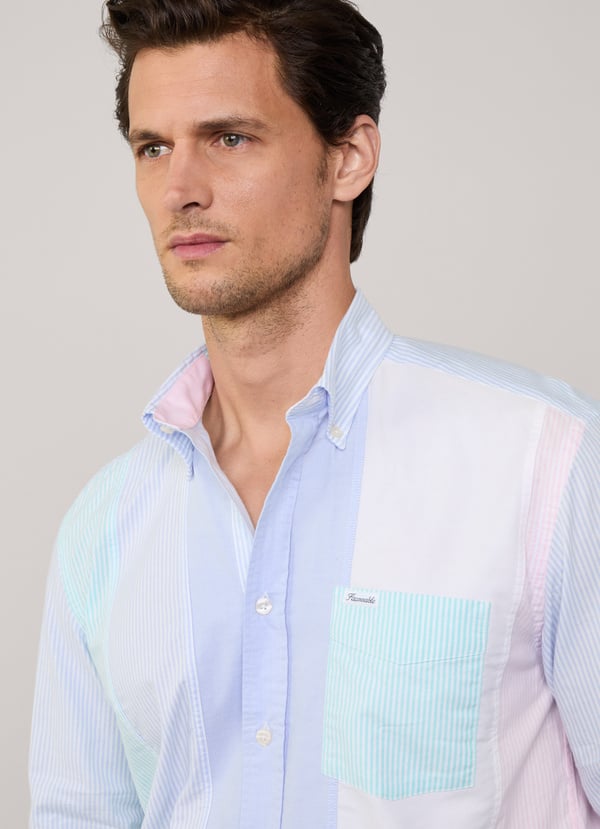 Façonnable Camisa Oxford Rayas Fit Regular