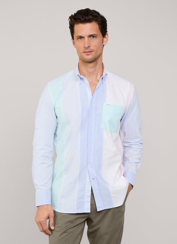 Façonnable Camisa Oxford Rayas Fit Regular