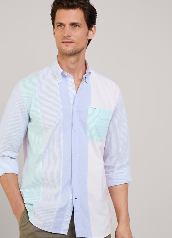 Façonnable camisa oxford rayas fit regular