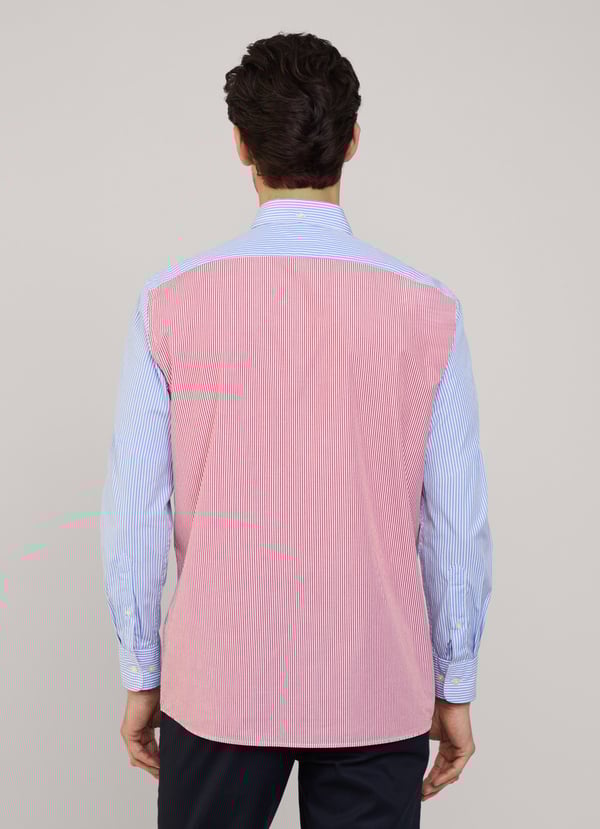 Façonnable Camisa Popelín Color Block Fit Regular