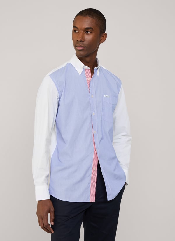 Façonnable Camisa Popelín Color Block Fit Regular