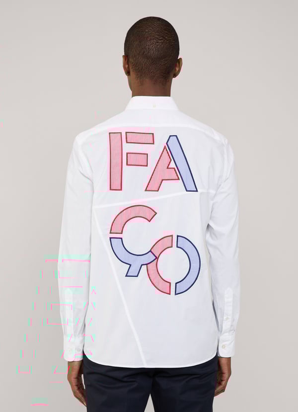 Façonnable Camisa Popelín Color Block Fit Regular