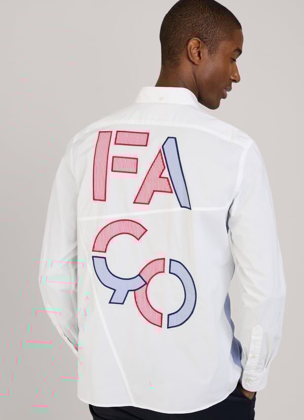 Façonnable camisa popelín color block fit regular