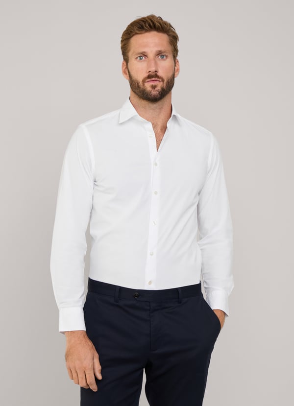 Façonnable Camisa Popelín Elástico Fit Slim