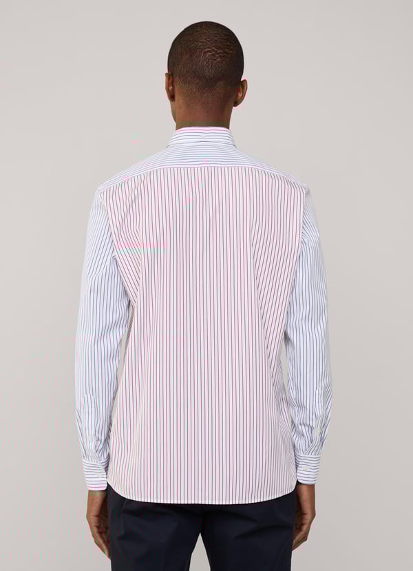 Façonnable Camisa Popelín Rayas Finas Fit Regular