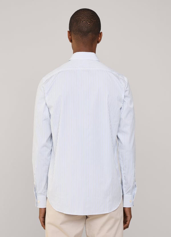 Façonnable Camisa Popelín Rayas Finas Fit Regular