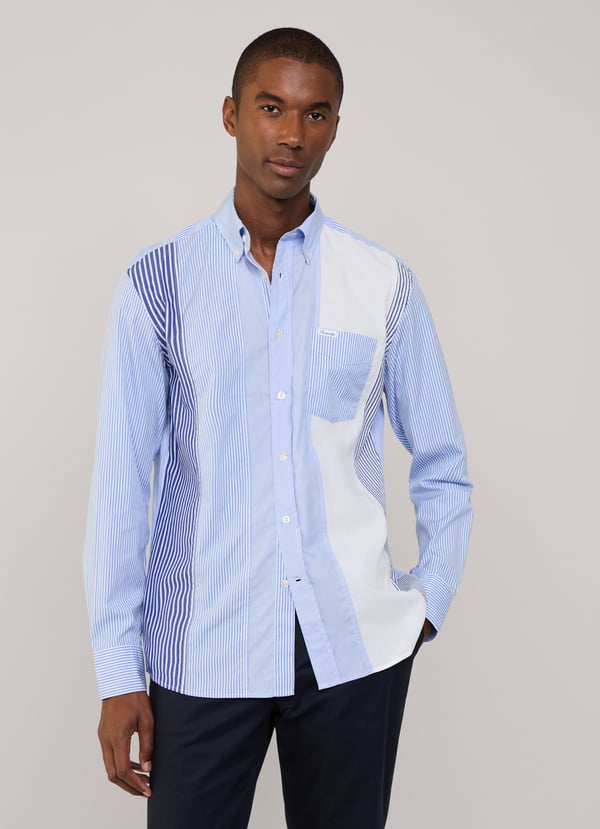 Façonnable Camisa Popelín Rayas Fit Regular