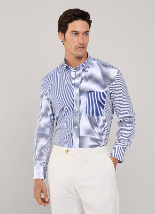 Façonnable Camisa Popelín Rayas Fit Regular