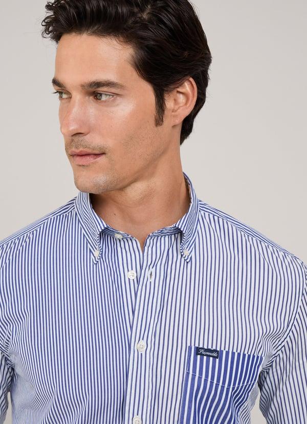 Façonnable Camisa Popelín Rayas Fit Regular