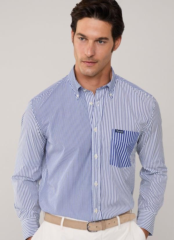 Façonnable camisa popelín rayas fit regular