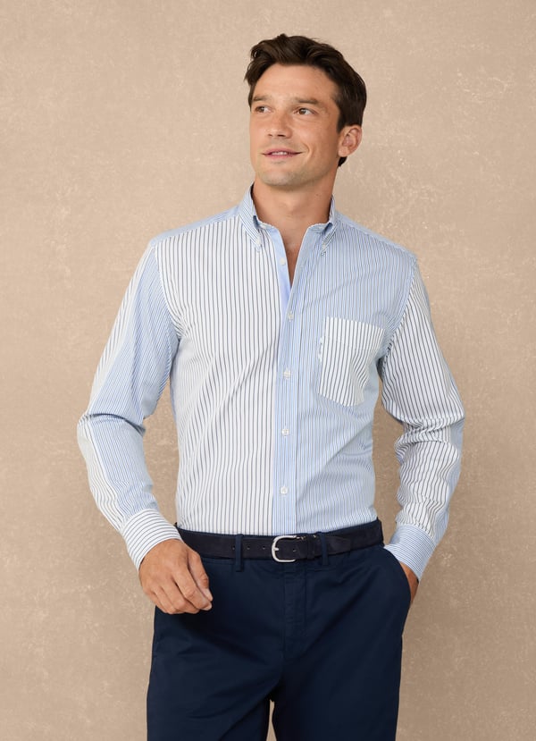 Façonnable camisa popelín rayas fit regular