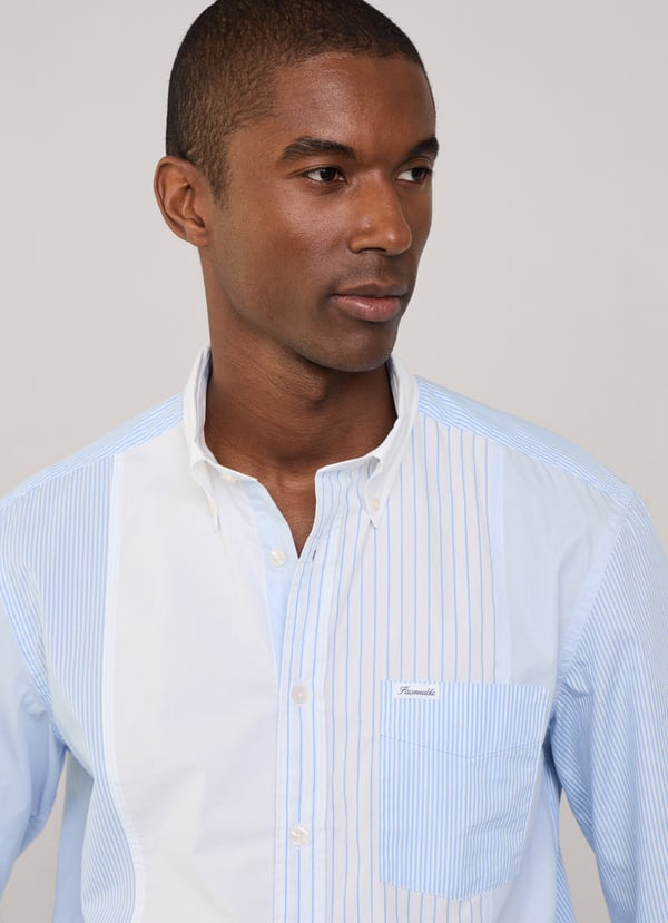 Façonnable Camisa Popelín Rayas Fit Regular
