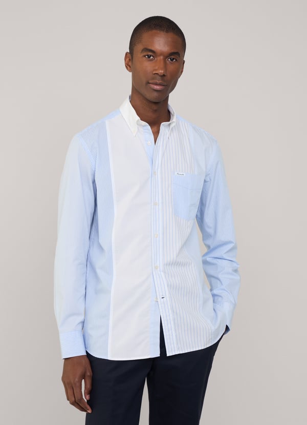 Façonnable Camisa Popelín Rayas Fit Regular