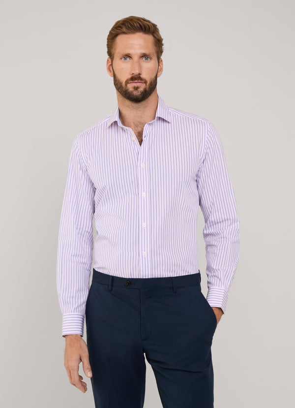 Façonnable Camisa Popelín Rayas Fit Regular