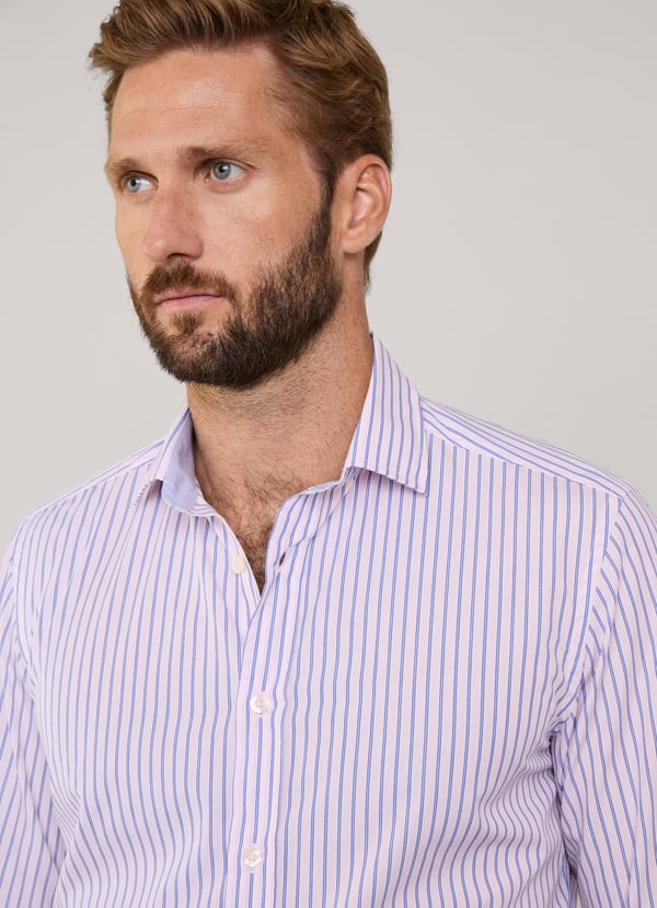 Façonnable Camisa Popelín Rayas Fit Regular