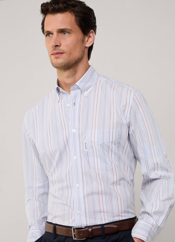 Façonnable camisa popelín rayas fit regular