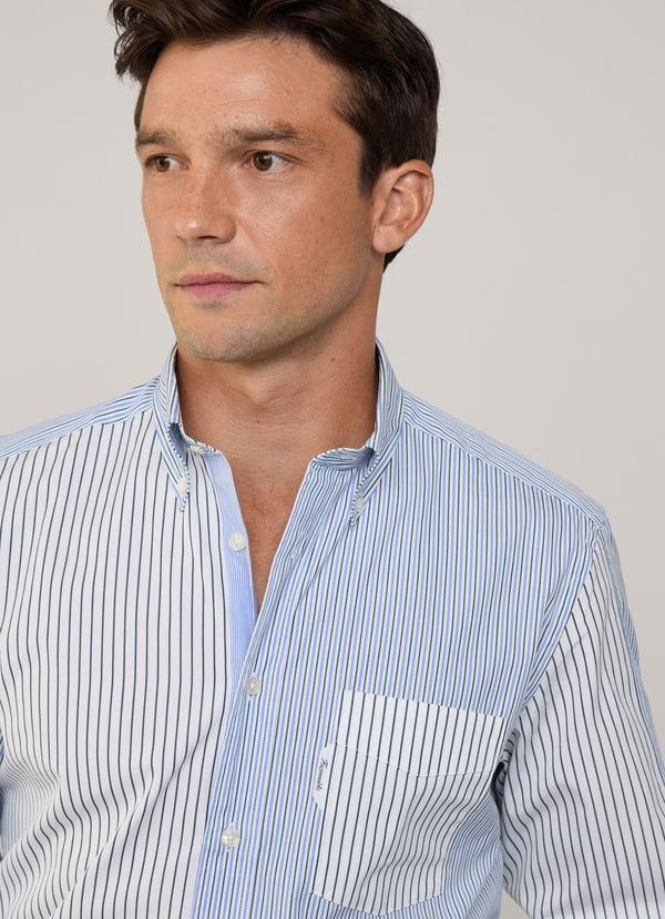Façonnable Camisa Popelín Rayas Fit Regular