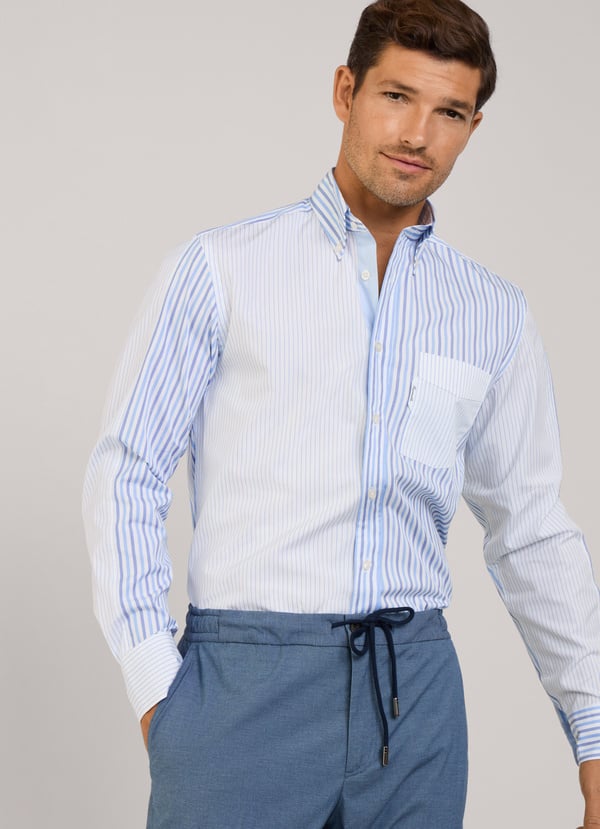 Façonnable camisa popelín rayas fit regular