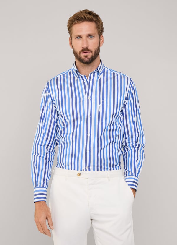 Façonnable Camisa Popelín Rayas Toldo Fit Regular